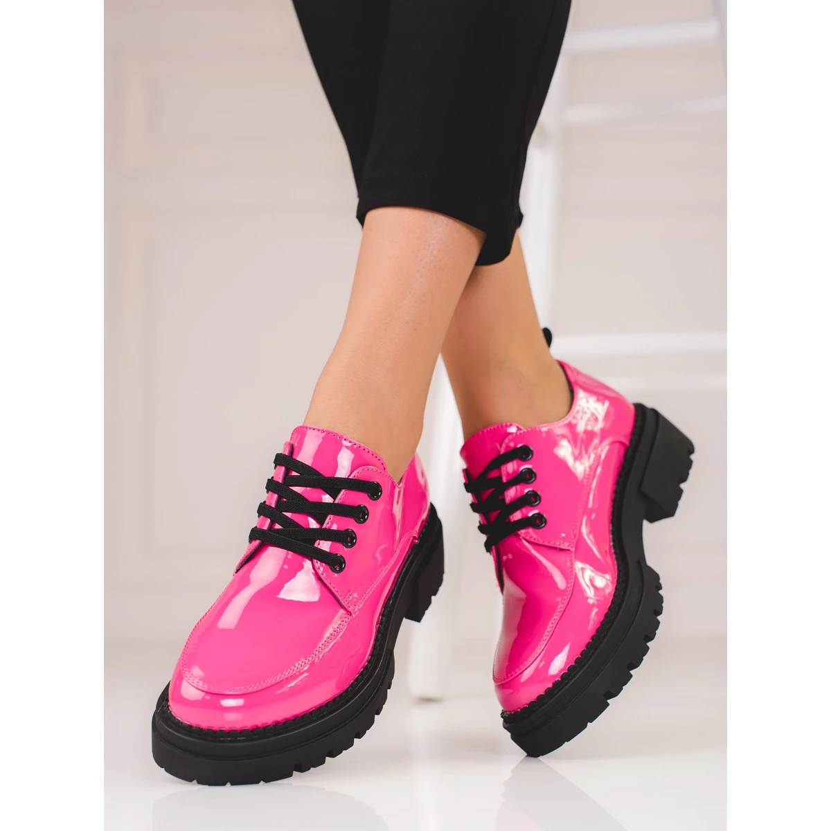 Chaussures Femme Shelovet Rose, Cuir écologique Verni – Image 2