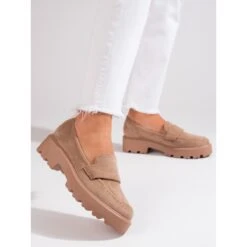 Chaussures Femme Vinceza En Daim Beiges