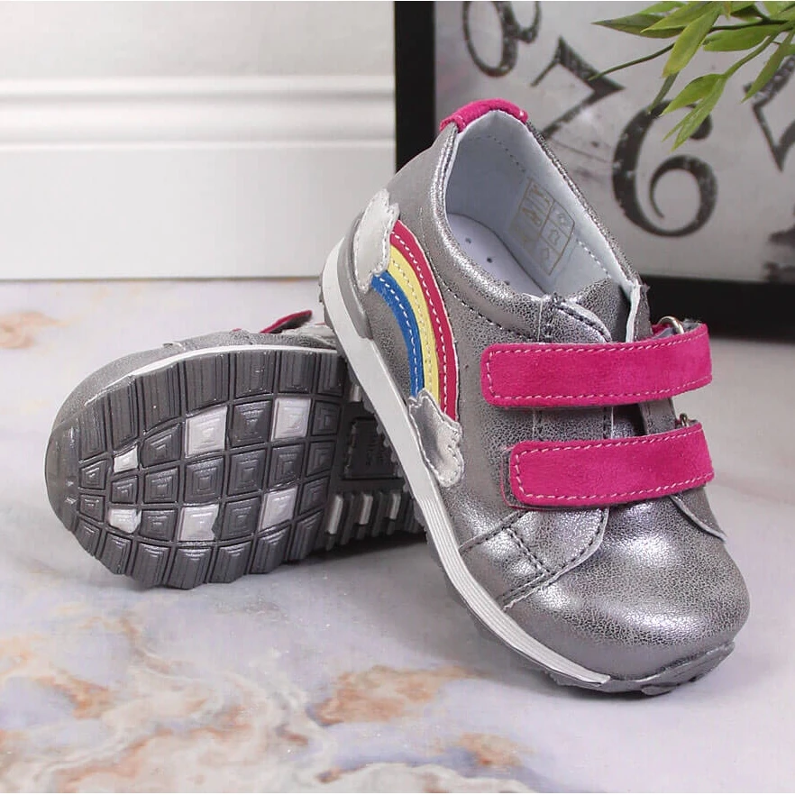 Chaussures Fille Avec Velcro Argent Kornecki 6775 – Image 3