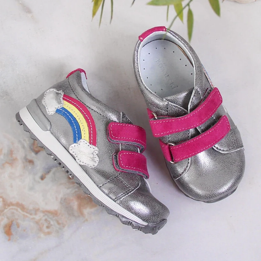 Chaussures Fille Avec Velcro Argent Kornecki 6775 – Image 4