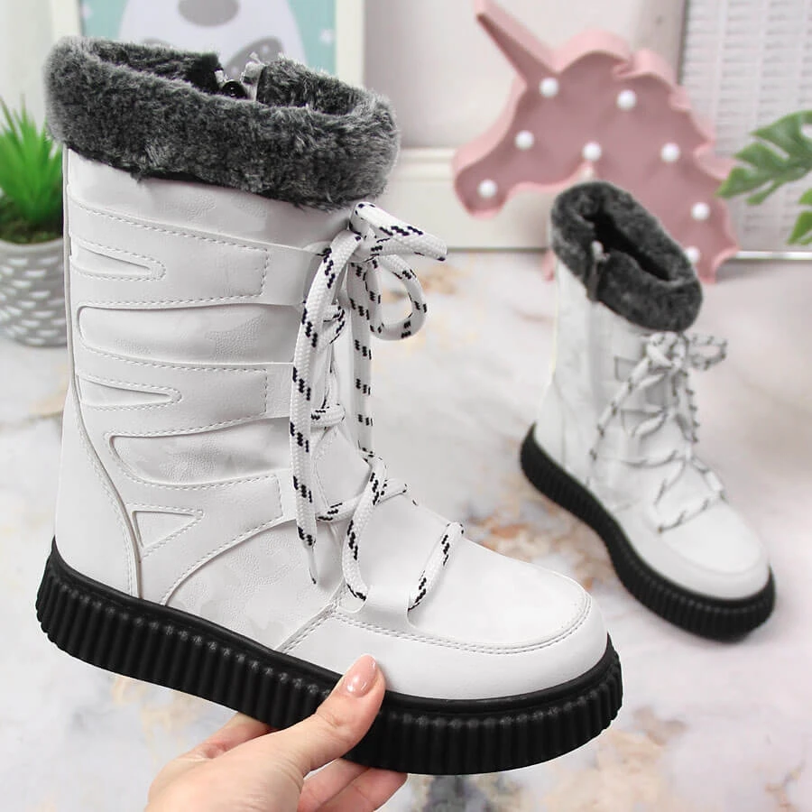 Chaussures Filles Avec Fourrure Blanc Potocki Blanche