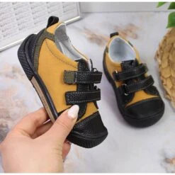 Chaussures Garçon Avec Velcro Camel Kornecki 6823 Brun Le Noir