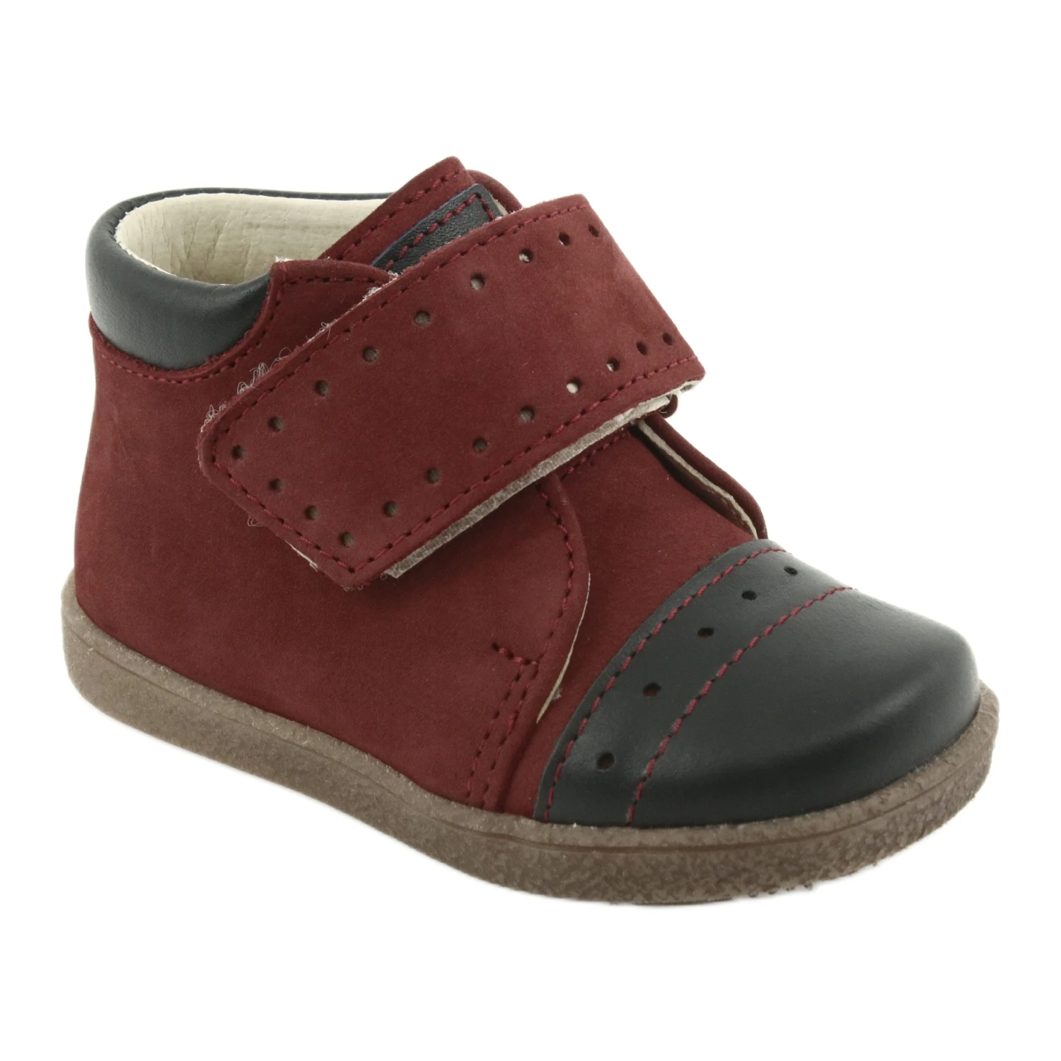 Chaussures Garçon Avec Velcro Ren But 1535 Bordeaux Multicolore Bleu Marin