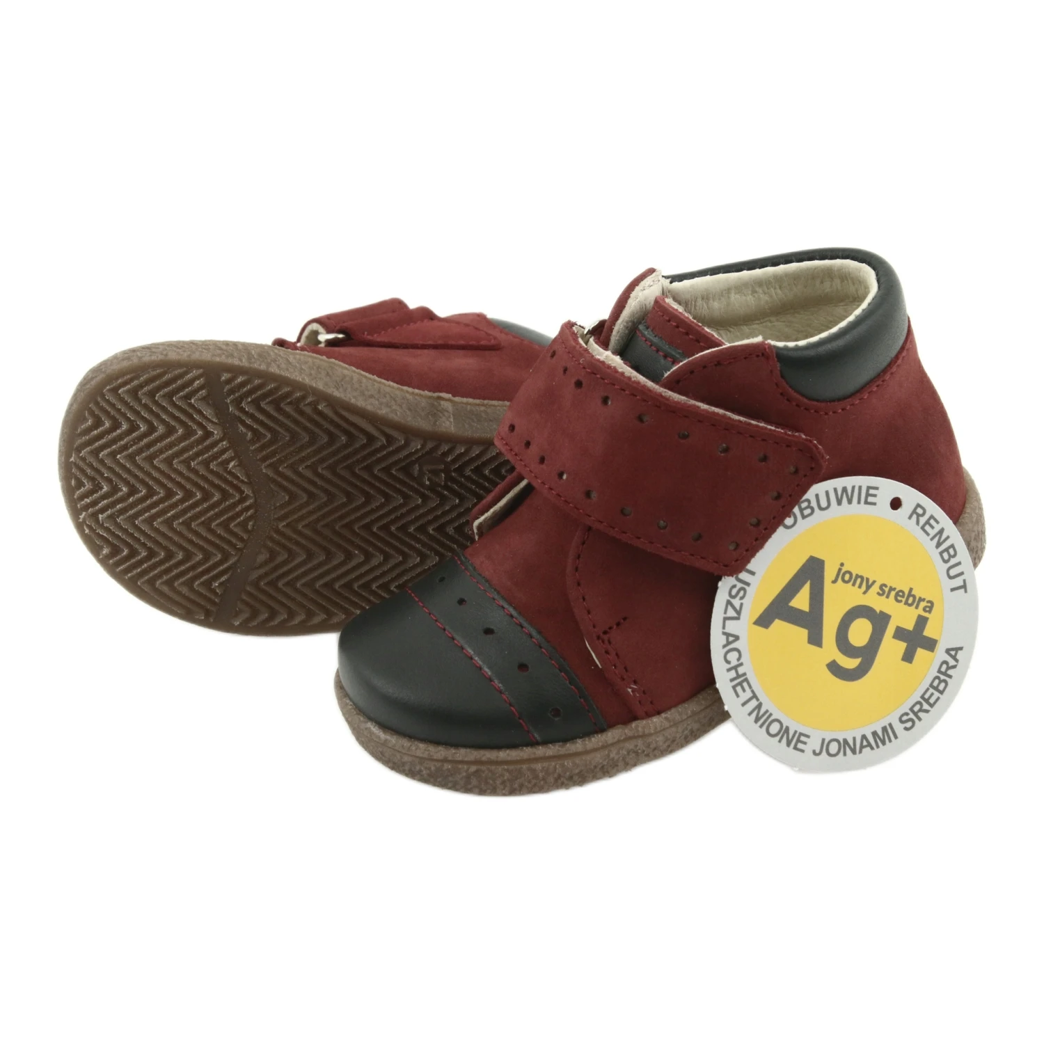 Chaussures Garçon Avec Velcro Ren But 1535 Bordeaux Multicolore Bleu Marin – Image 5