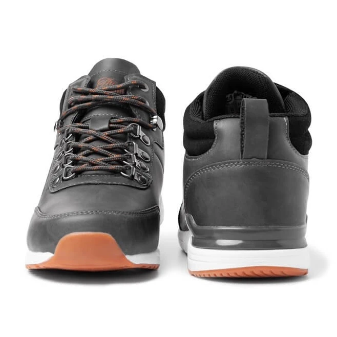 Chaussures Homme En Cuir Gris Jogger Bustagrip – Image 2