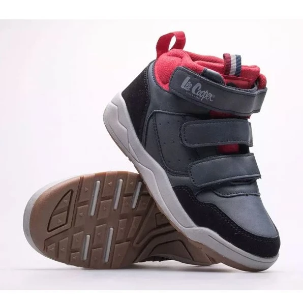 Chaussures Lee Cooper Jr. LCJ-22-29-1324K Le Noir Rouge Gris – Image 8