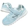 Chaussures New Balance Jr.YV996PLU Blanche Bleu