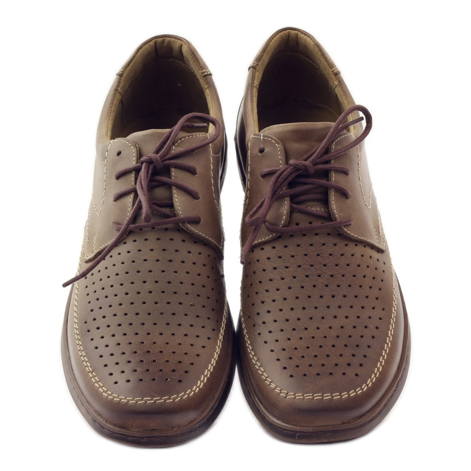 Chaussures Pour Hommes Riko Avec Trous 848 Brun – Image 4