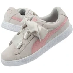 Chaussures Puma Suede Heart Circles Jr 370569 01 Rose Gris