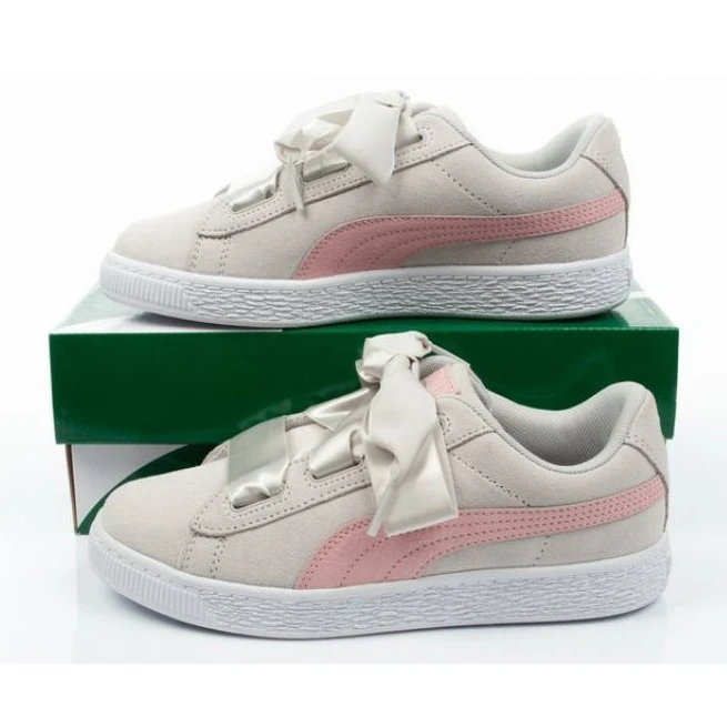 Chaussures Puma Suede Heart Circles Jr 370569 01 Rose Gris – Image 9