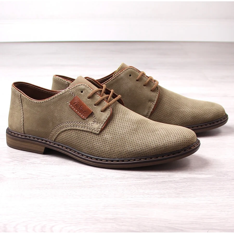 Chaussures Rieker 13439-25 En Cuir Marron Clair Pour Hommes Brun – Image 2