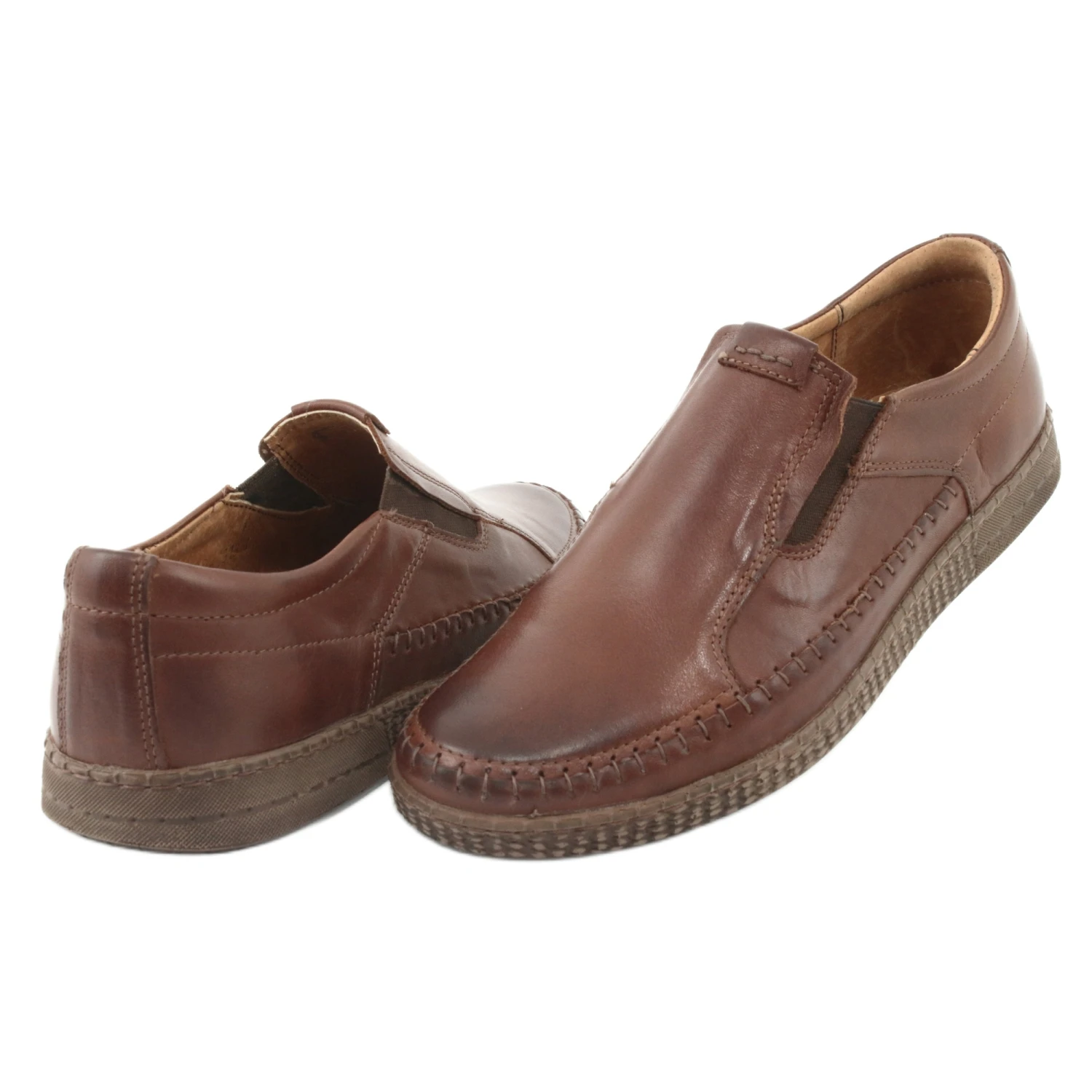 Chaussures Sans Lacets Pour Hommes Riko 913 Marron Brun – Image 4
