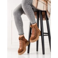 Chaussures Shelovet En Cuir Naturel Marron Brun