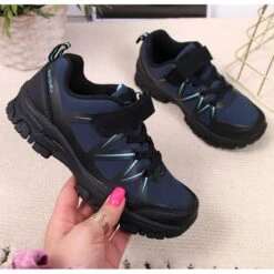 Chaussures Trekking à Scratch American Club Jr AM902B Bleu Marine