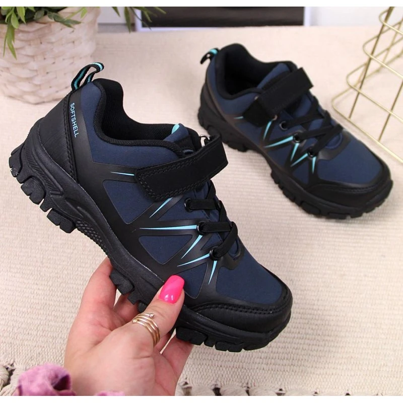 Chaussures Trekking à Scratch American Club Jr AM902B Bleu Marine