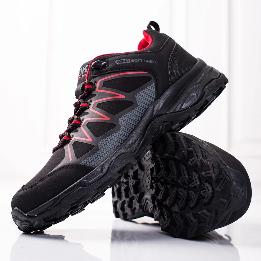 Chaussures Trekking Homme DK Noir Et Rouge Le Noir – Image 2