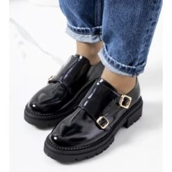 Chaussures Valks Laquées Noires Le Noir