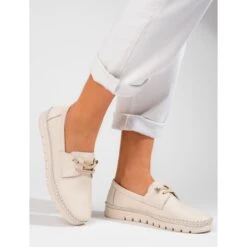 Chaussures Vinceza En Cuir Beige