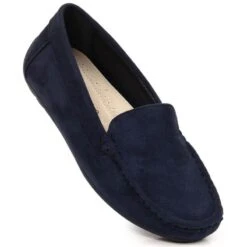 Chaussures Vinceza Mocassins En Daim F EVE259F Bleu Marin