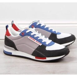 Cross Jeans JJ1R4010C Chaussures De Sport En Cuir Pour Homme Gris