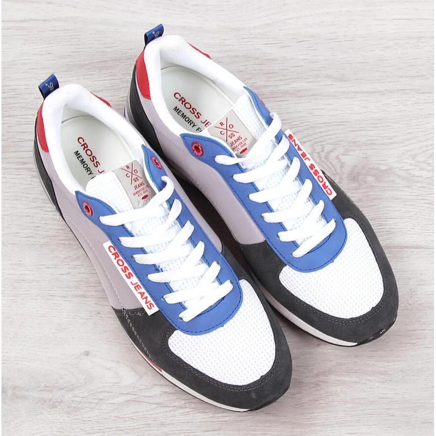Cross Jeans JJ1R4010C Chaussures De Sport En Cuir Pour Homme Gris – Image 3