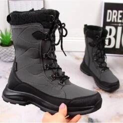 DC Bottes De Neige Imperméables Dk W 2105 DK61C Le Noir Gris