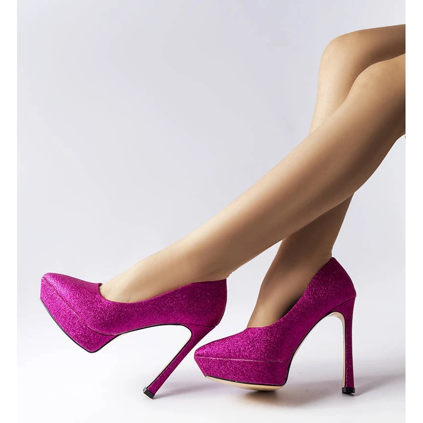 Escarpins à Paillettes Roses De Proulx