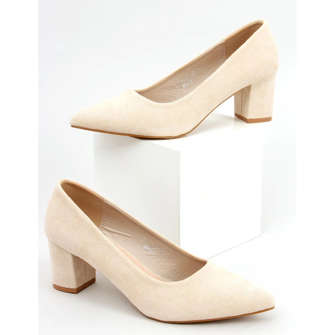 Escarpins à Talons Larges Mindy Beige – Image 3