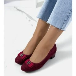 Escarpins Bordeaux Brillants De Baten Rouge