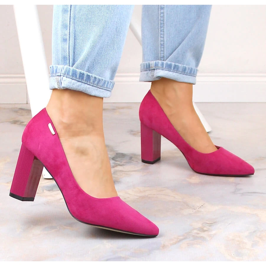 Escarpins Daim Femme Fuchsia T.Sokolski W23-402 Rose – Image 2