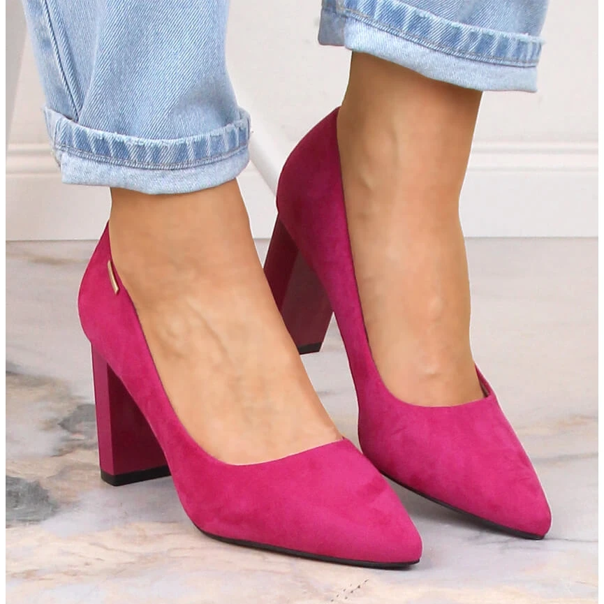 Escarpins Daim Femme Fuchsia T.Sokolski W23-402 Rose – Image 3