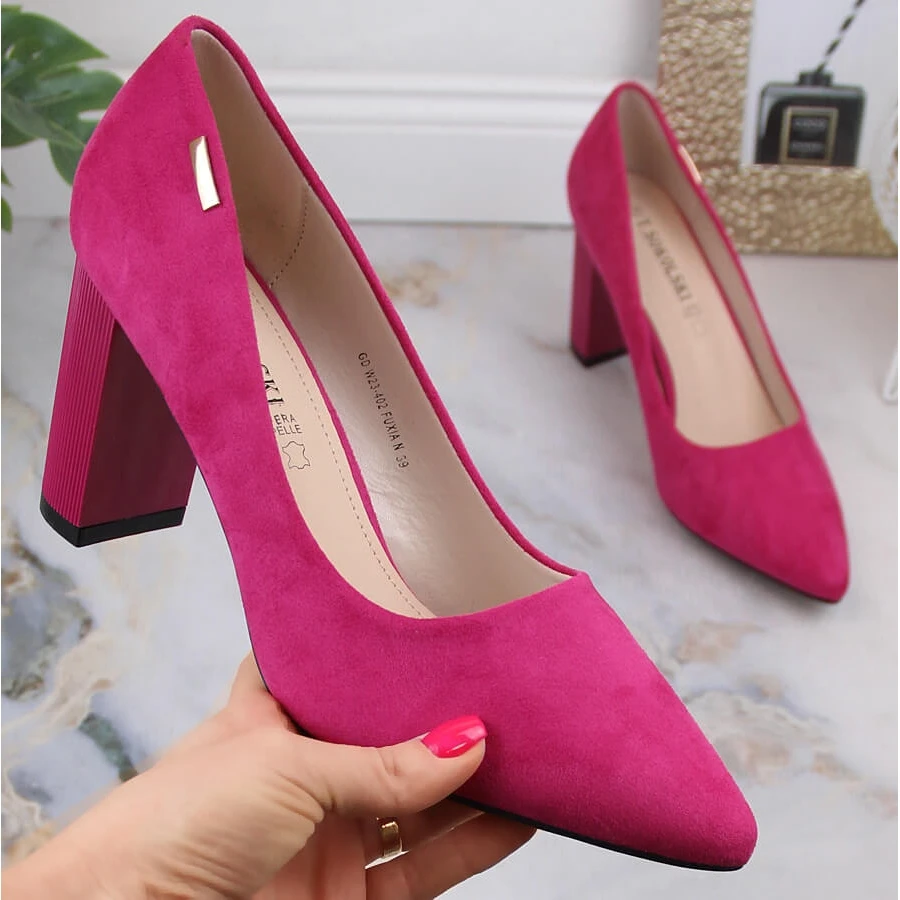 Escarpins Daim Femme Fuchsia T.Sokolski W23-402 Rose – Image 4
