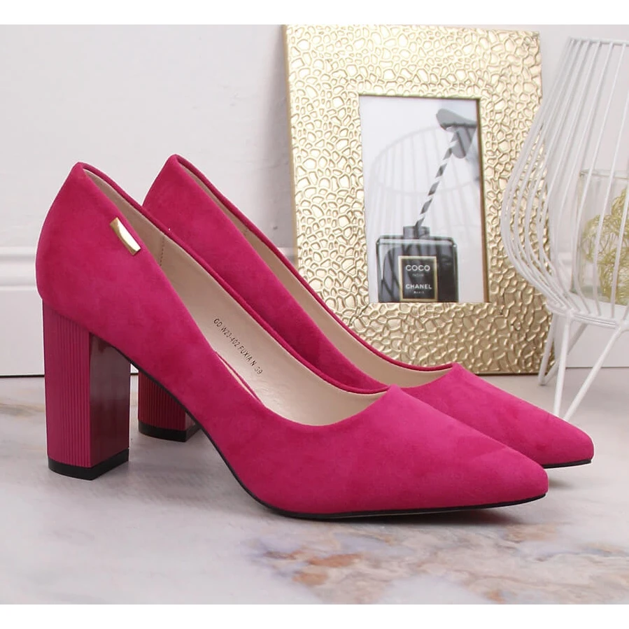 Escarpins Daim Femme Fuchsia T.Sokolski W23-402 Rose – Image 6