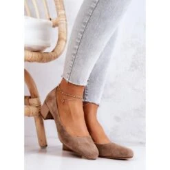 Escarpins Daim On A Bar Sergio Leone PB291 Beige