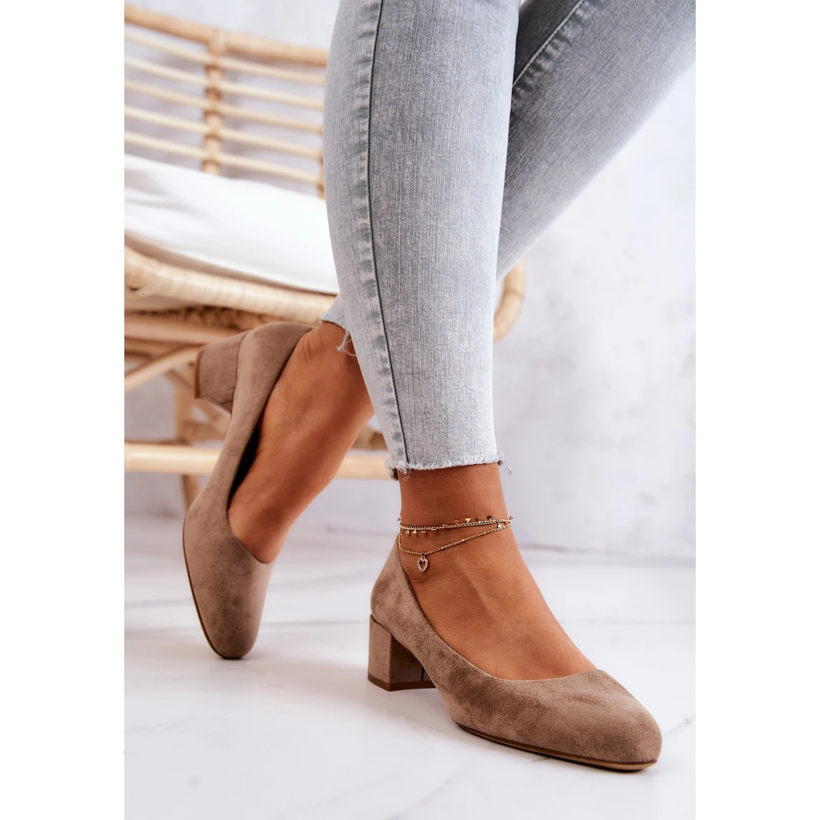 Escarpins Daim On A Bar Sergio Leone PB291 Beige – Image 5