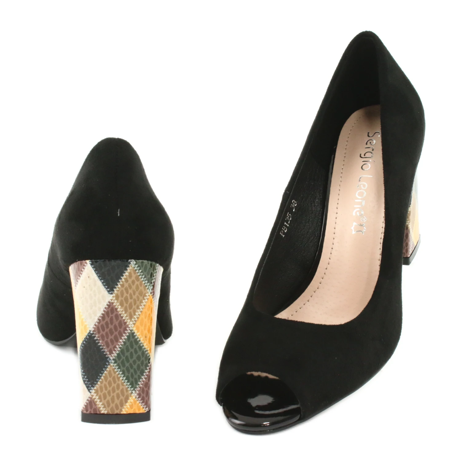 Escarpins En Daim Sergio Leone PB135 Noir Le Noir – Image 4