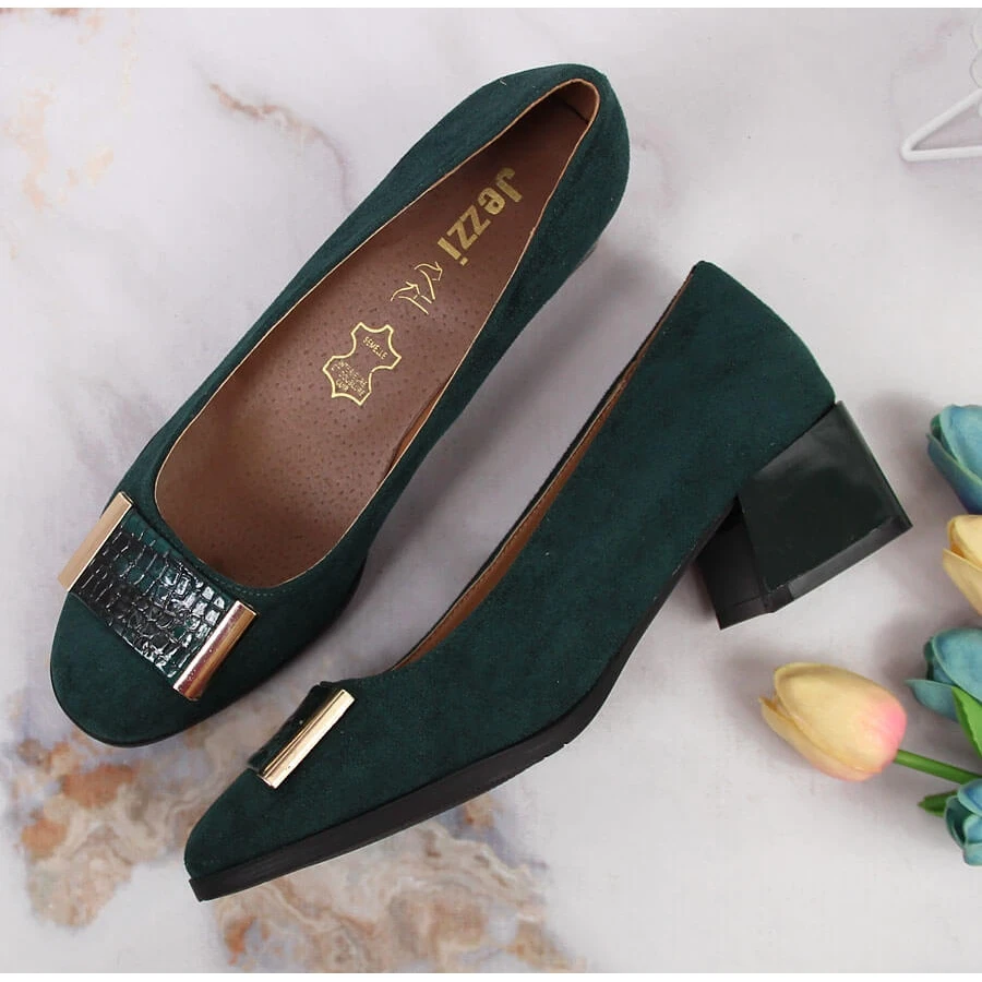 Escarpins Femme Daim Vert Jezzi RMR2130A-9 – Image 3