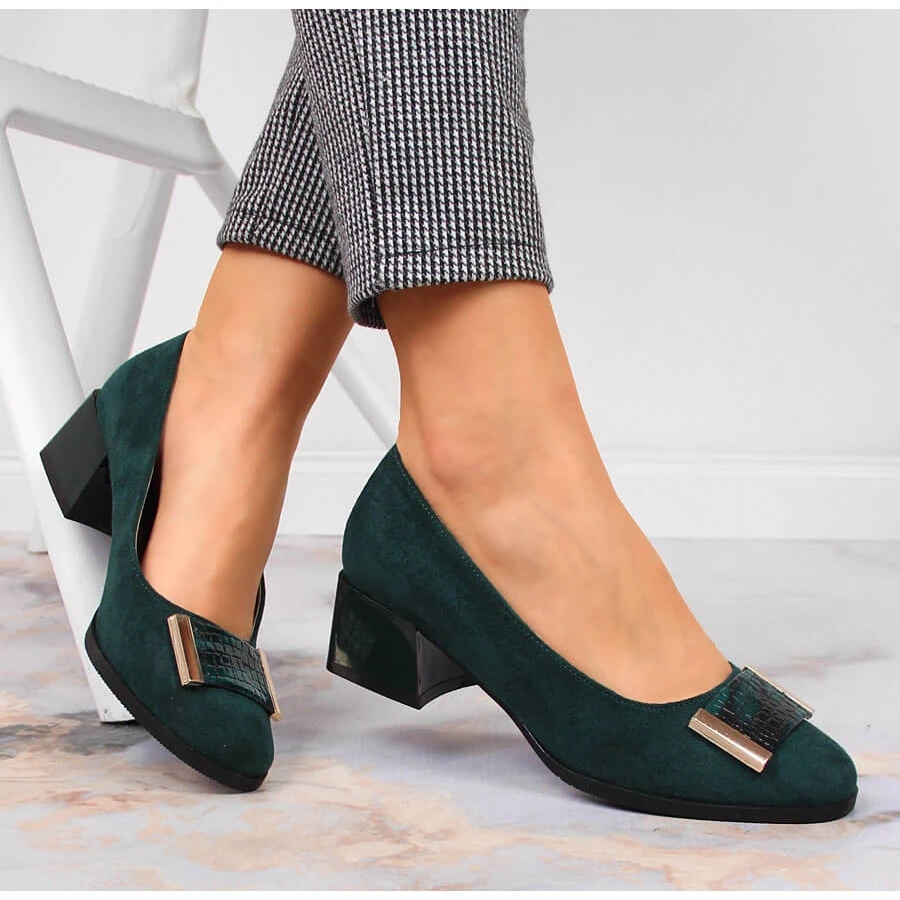 Escarpins Femme Daim Vert Jezzi RMR2130A-9 – Image 4