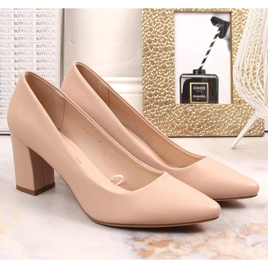 Escarpins Femme Nude Sur Le Poteau Sergio Leone PB414 Beige – Image 2