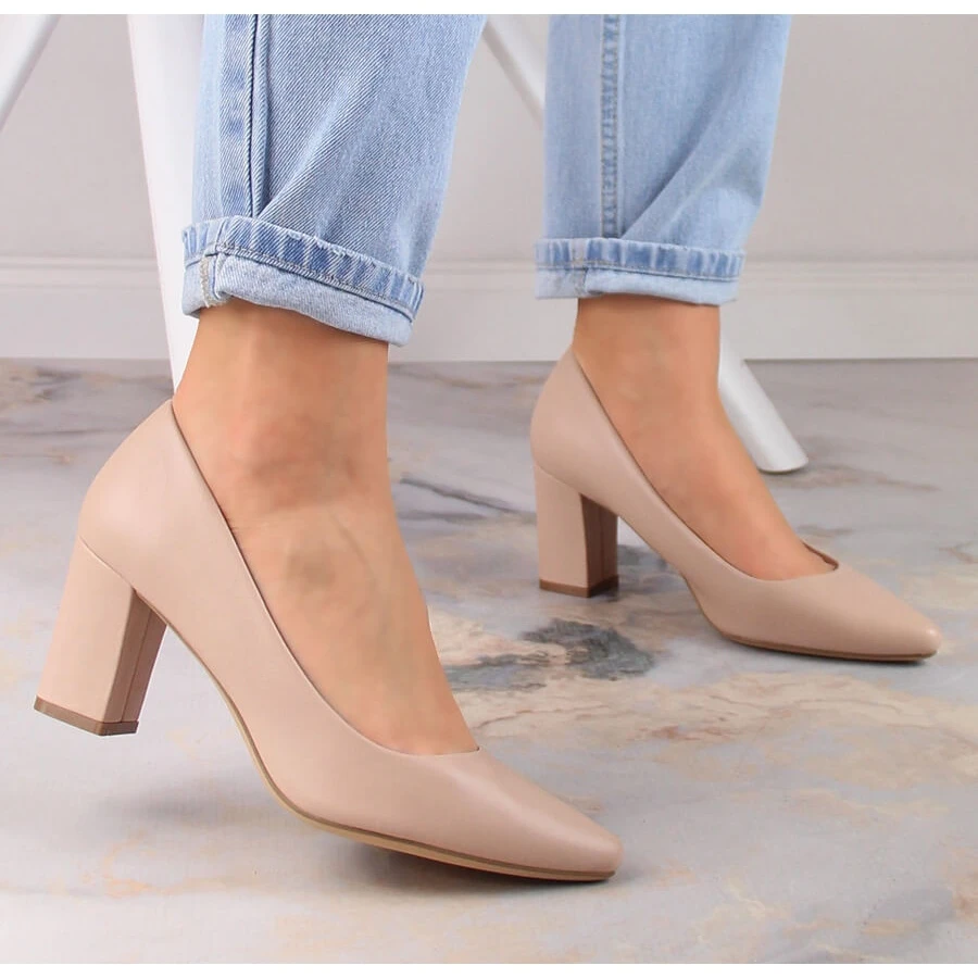 Escarpins Femme Nude Sur Le Poteau Sergio Leone PB414 Beige – Image 4