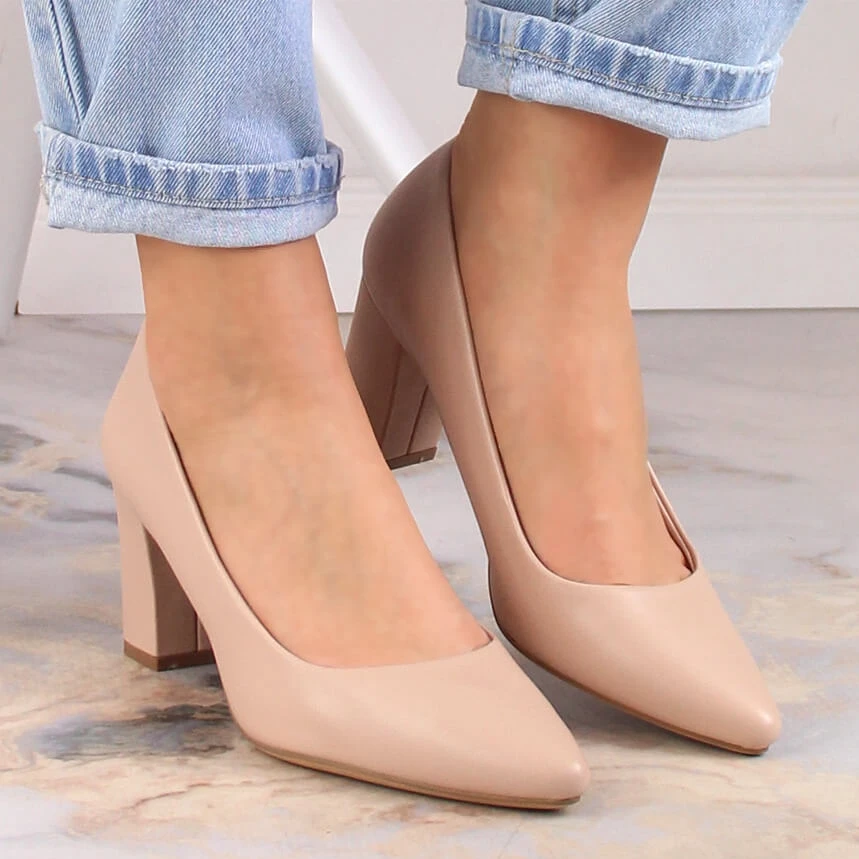 Escarpins Femme Nude Sur Le Poteau Sergio Leone PB414 Beige – Image 5