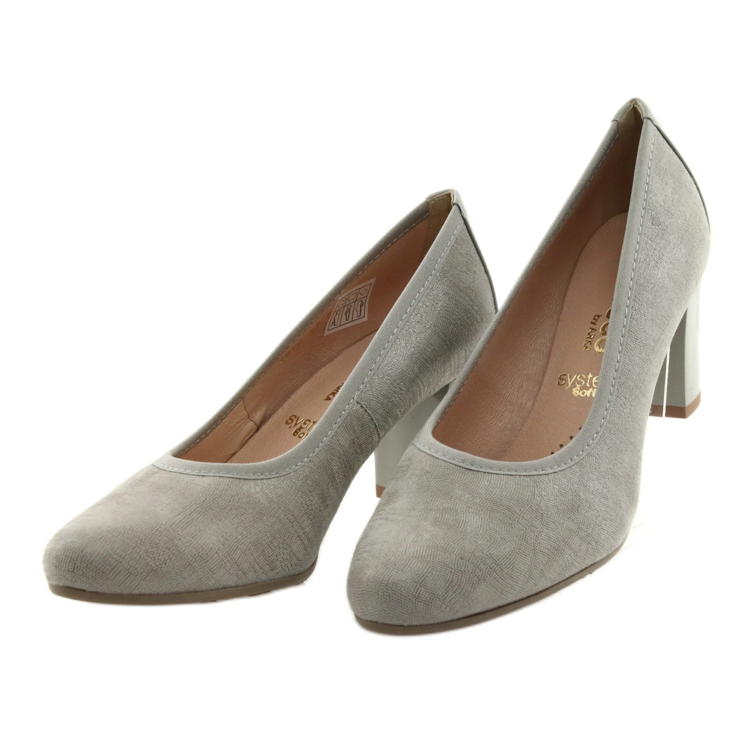 Escarpins Femme, Semelle élastique Arka 5137, Gris – Image 3