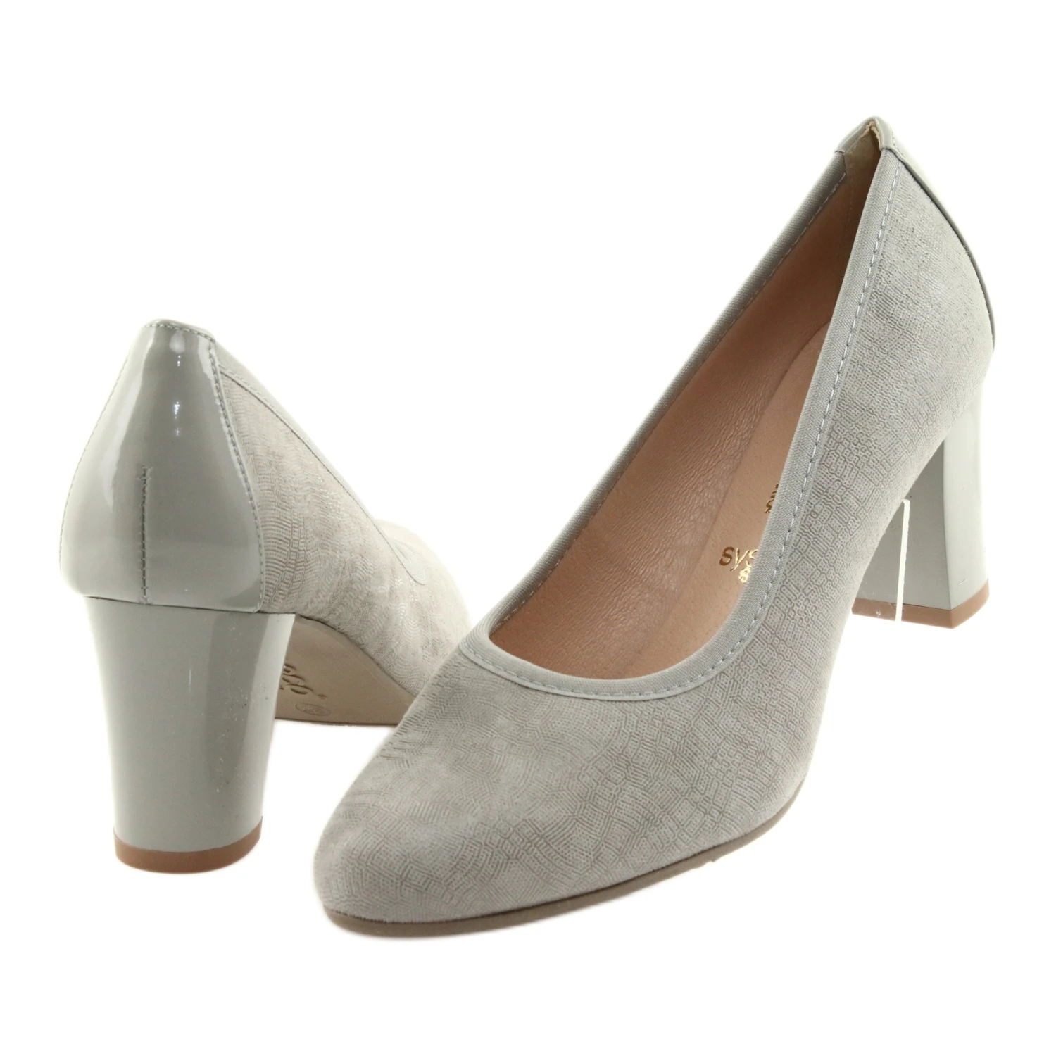 Escarpins Femme, Semelle élastique Arka 5137, Gris – Image 4