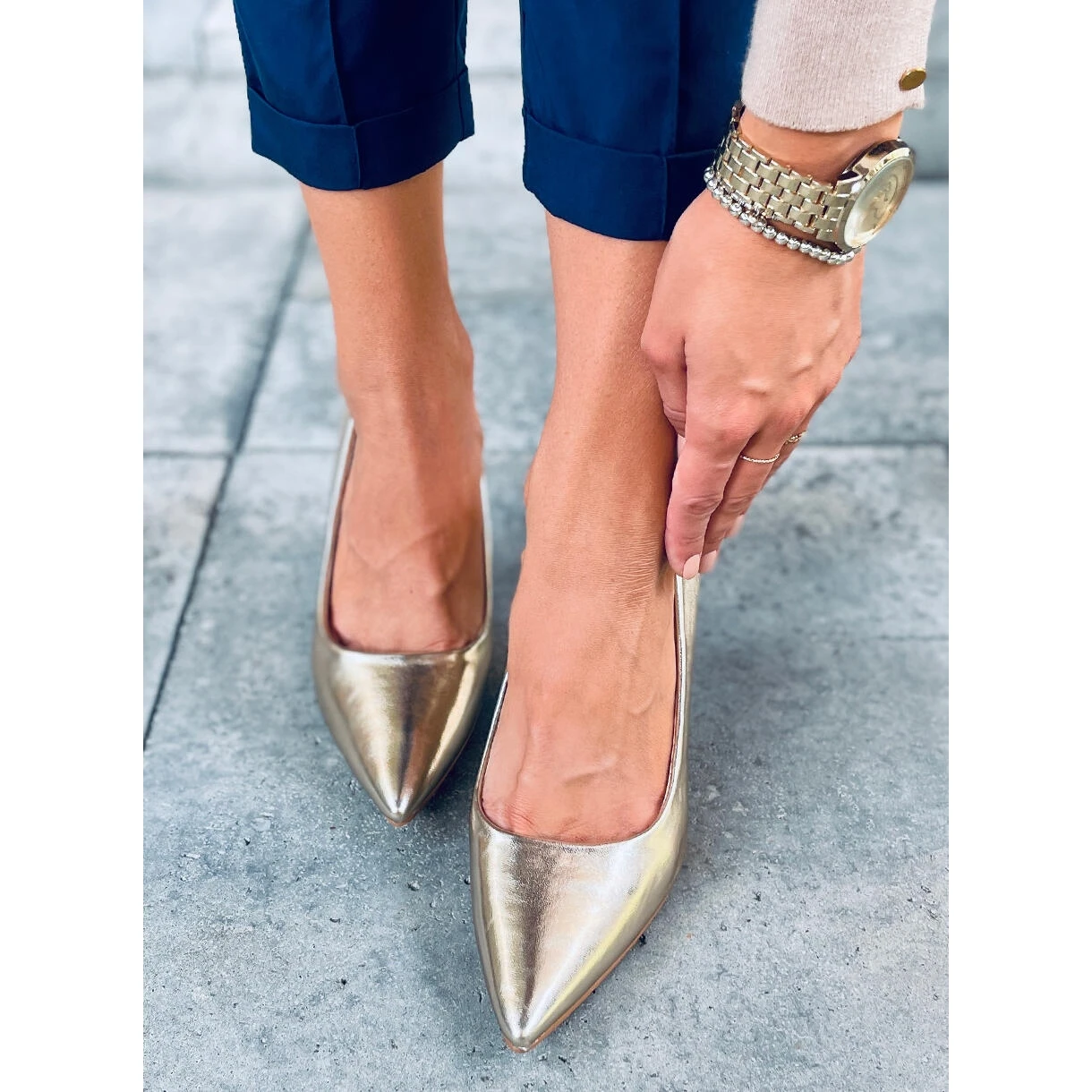 Escarpins Grain Femme Aurora Gold D'or â Image 2