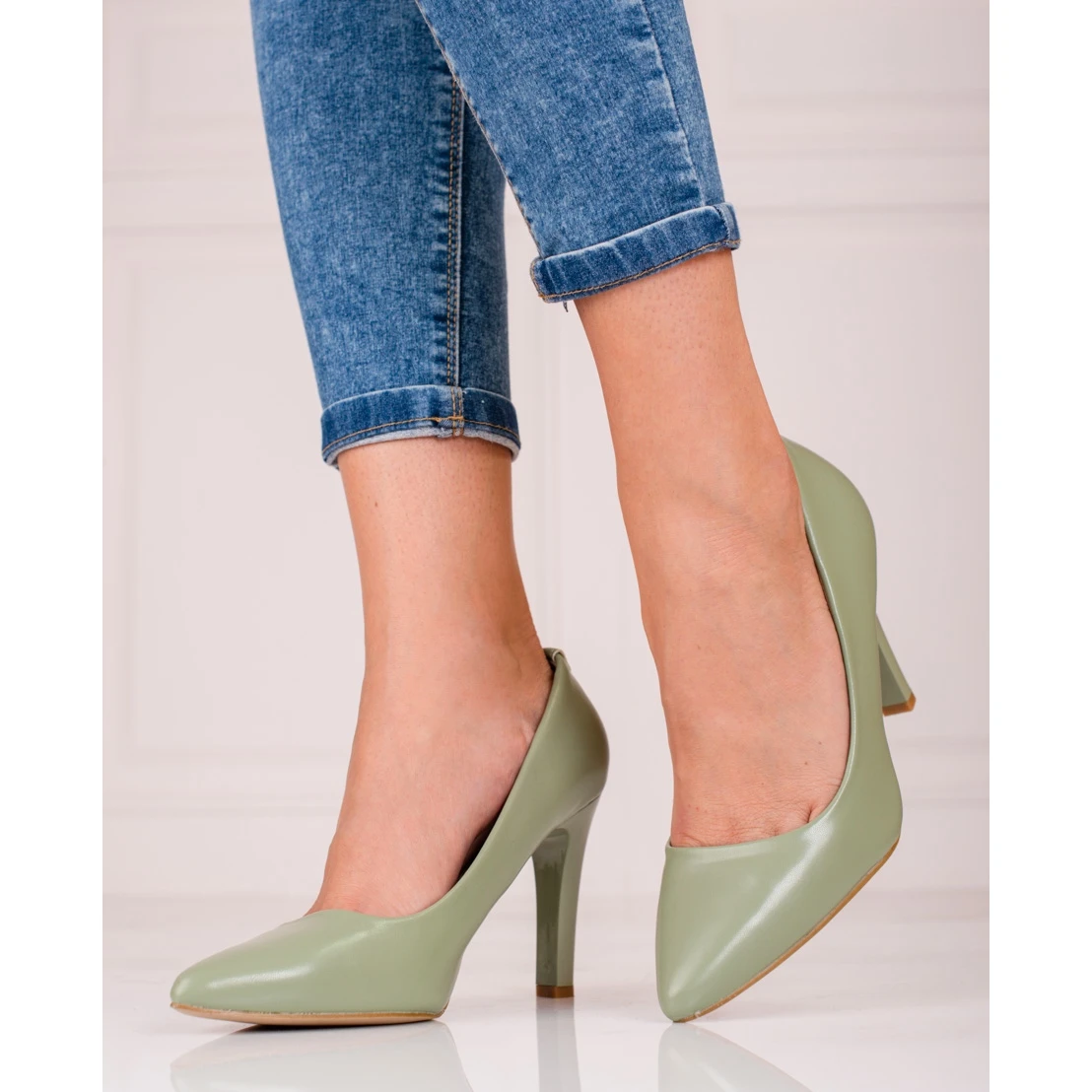 Escarpins Shelovet, Pistache, Femmes Vert – Image 2