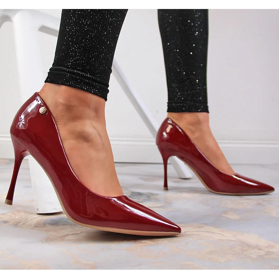 Escarpins Stilettos Laqués Rouge Vinceza – Image 5