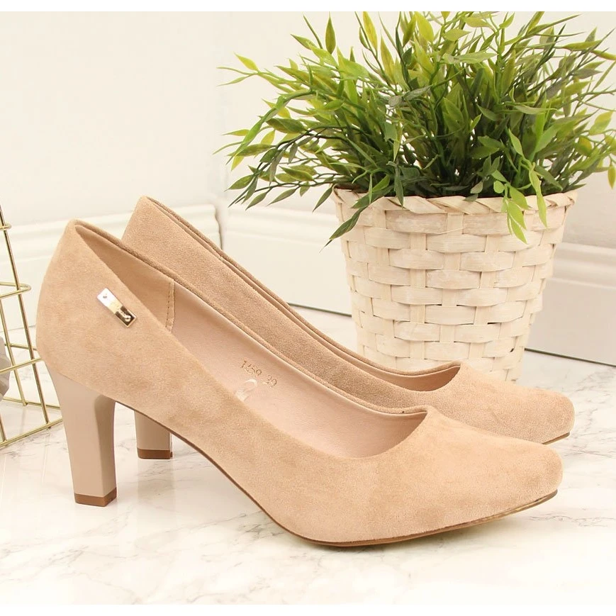 Escarpins Sur Le Poteau Daim Beige Sergio Leone – Image 3