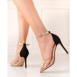 Escarpins Transparents Pour Femmes Shelovet Avec Doigts Exposés Le Noir