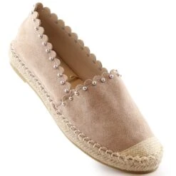 Espadrilles à Enfiler Pour Femmes Beige Vinceza 34595