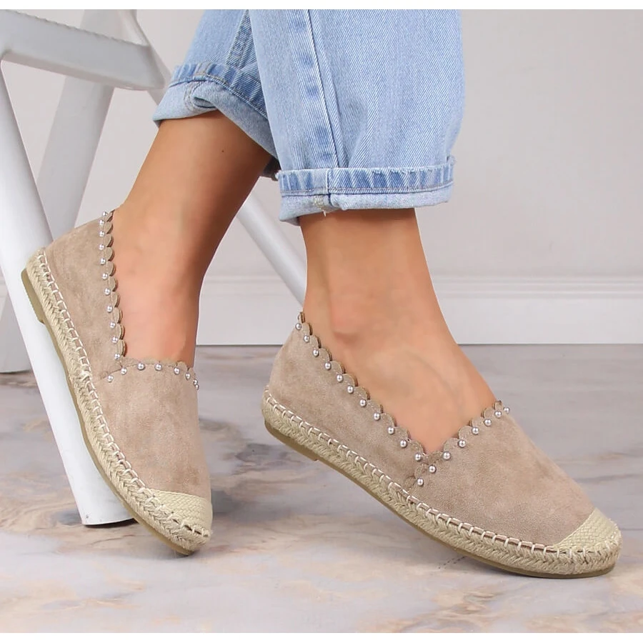 Espadrilles à Enfiler Pour Femmes Beige Vinceza 34595 – Image 2